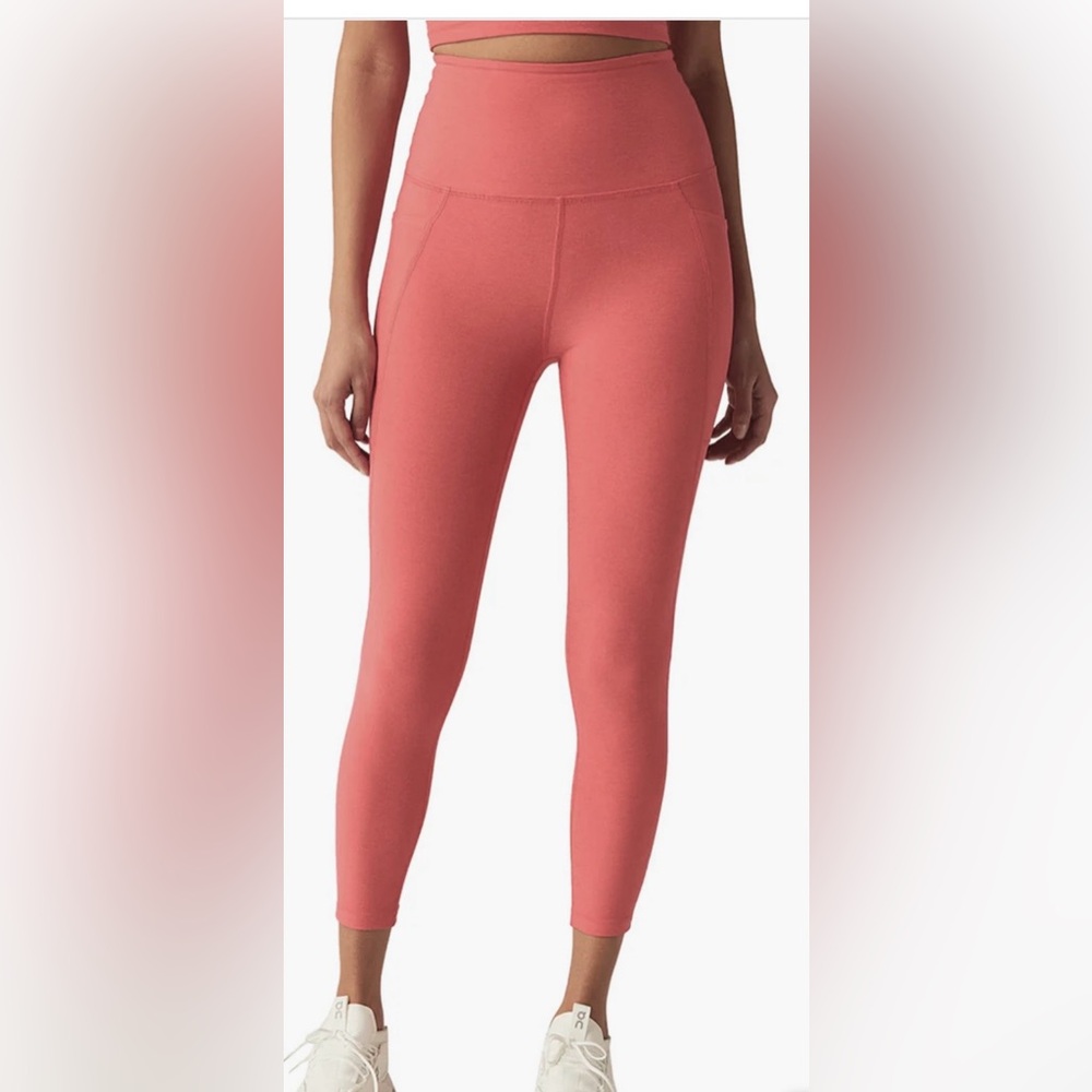 Beyond Yoga Caught in the Midi Space Dye Leggings in Pink Crush Size L